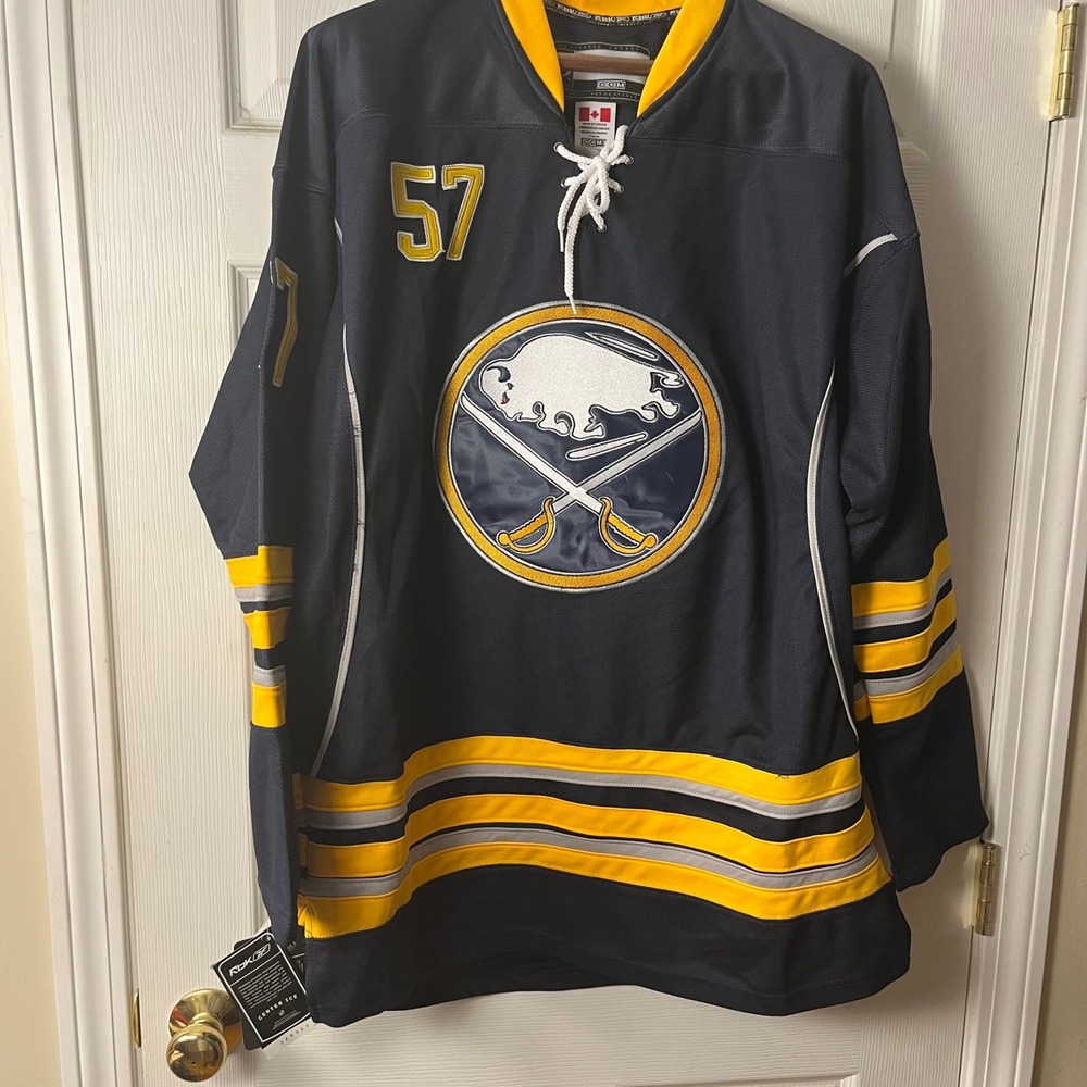 CCM Reebok Buffalo Sabres Tyler Myers 57 Authentic NHL Jersey Navy Size 54 NWT